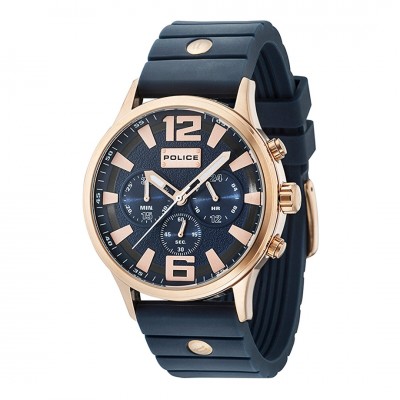 Police  PL.15216JBCR/03P Laciver Silikon Kordonlu Fonksiyonel Erkek Kol Saati